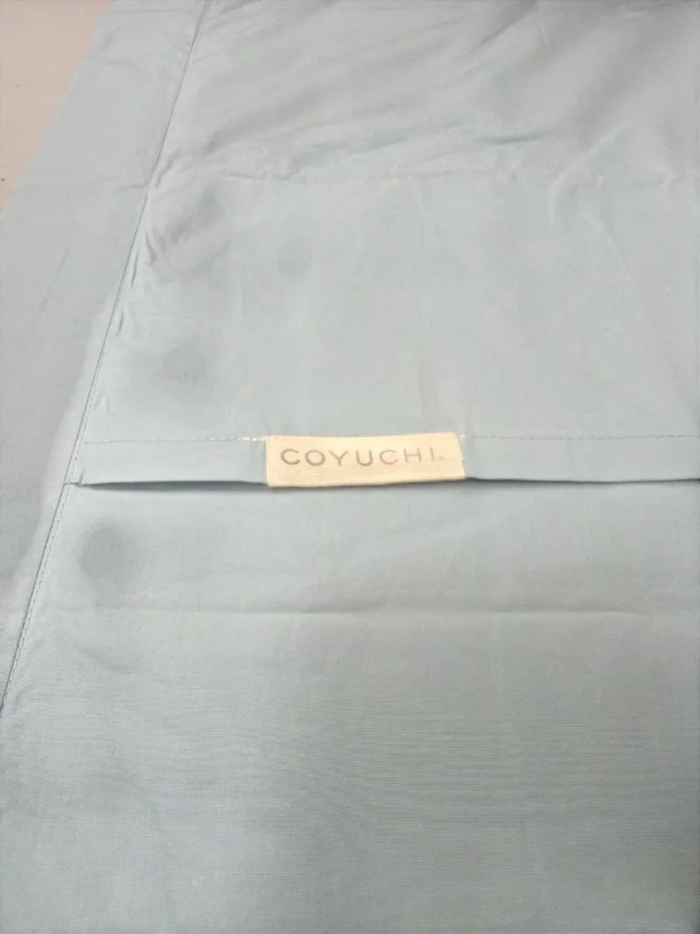 COYUCHI Pacific Blue Organic Percale Sham Euro Size 26x26 NWOT